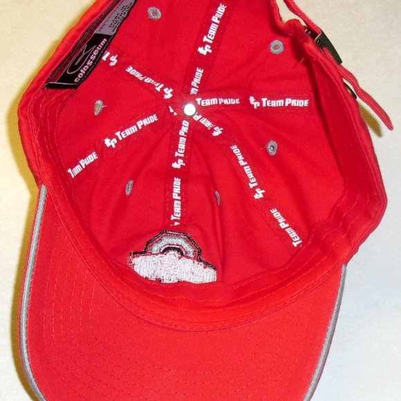 Ohio State Buckeyes Mens Red Adjustable Strapback hat Dad Hat Back Logo New Ncaa - Picture 2 of 4